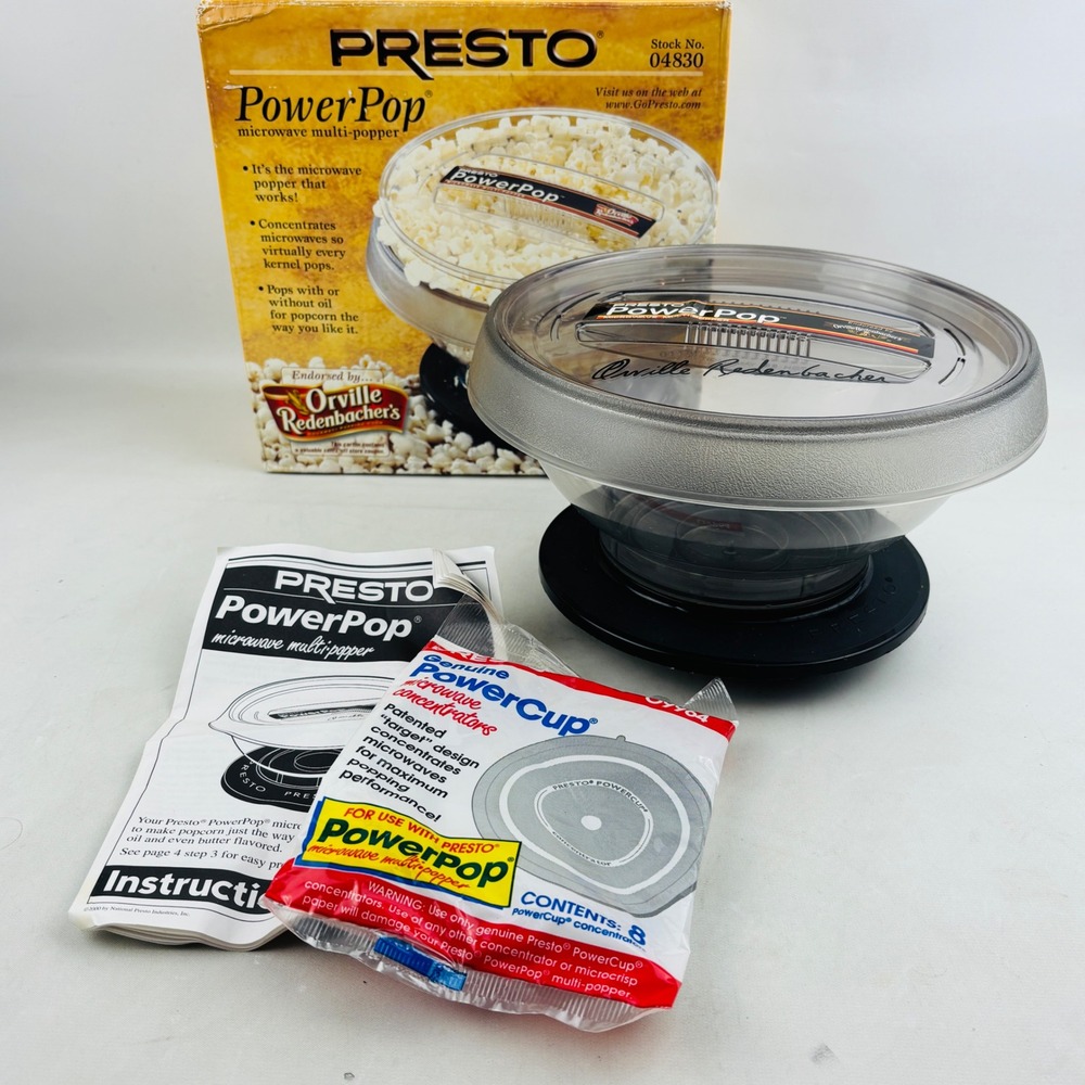 Presto PowerPop Microwave‎ Multi-Popper Popcorn Maker Orville Redenbacher 04830